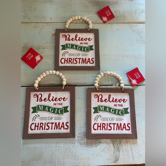 🔴 $1 Christmas Ornament Wooden Ball Christmas Ornament - Picture 2 of 6